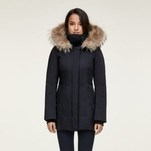 AYLEEN-SP slim fit classic down coat with removabl